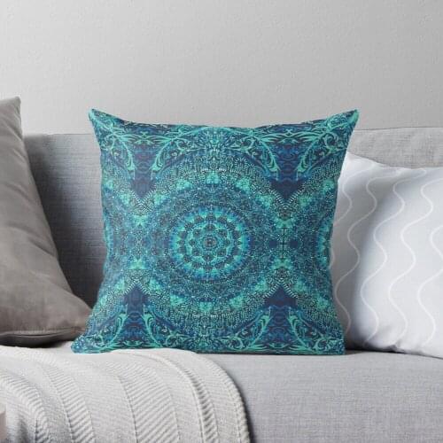 Mandala Sea Throw Pillow Cushion Cover Polyester throw pillows case on sofa home living room car seat decor 45x45cm