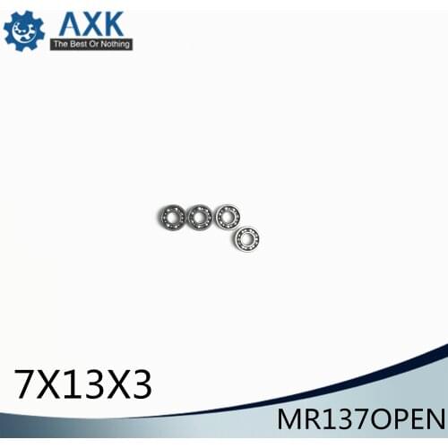 MR137Open Bearing (10PCS) 7*13*3 mm Miniature MR137 open Ball Bearings