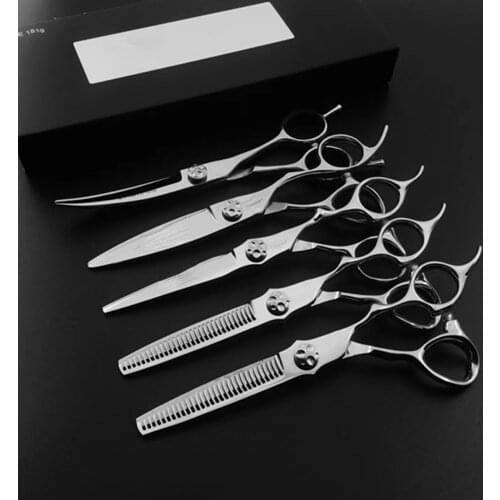 6 Professional Hair Salon Structure Scissors Set Cutting Barber Haircut Thinning Shear Scissors Hairdressing Hair Tools Scissors