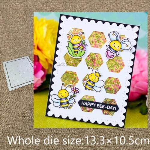 New Design Craft Metal stencil mold Cutting Dies Hexagon frame decoration scrapbook die cuts Album Paper Card Craft Embossing