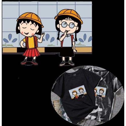 Lovely Beautiful Girls Heat Transfer Stickers A-level Washable Iron On Japan Style Applique For T-shirt Dress DIY Clothes Decor