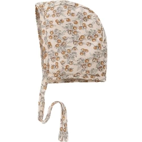 Baby Cotton Print Hat Kid Hat Cap Hats Child Cute Children Cap for 0-24 Months for Kids Newborn Male and Female Ear Cap