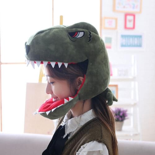 Dinosaur Hat Funny Cool Style Cartoon Anime Headwear Animal Cosplay Party Prop Unisex Green / Pink / Yellow