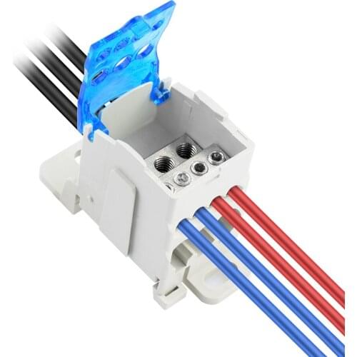 UKK80-500A Terminal 1 in many Out Din Rail distribution Box Universal Electric Wire Connector electrical Power junction box