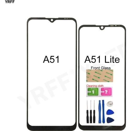 New Mobile Front Glass Panel For ZTE Blade A51 Lite (No Touch Screen) Outer Glass Panel Cover Repair Assembly 3M Glue