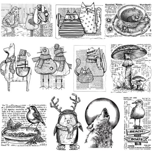 Trilby Cats Seagulls Robin Llama Penguin Toadstools Howling Wolf Clear Stamps for DIY Scrapbooking Cards Making Crafts 2021 New