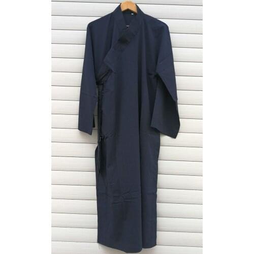 Unisex Taoism robe Tai chi uniforms taoist kung fu clothing dobok Summer&Spring Garments suits dark blue