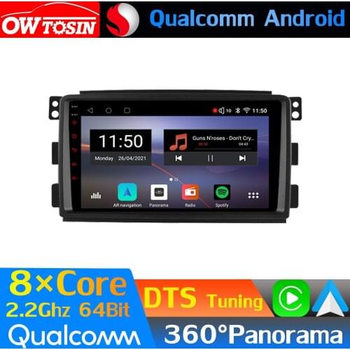 Qualcomm 8Core Android Car Media For Smart Fortwo W451 2005-2010 GPS 360 Panoramic Radio CarPlay Optical HDMI 4G WiFi DTS HIFI