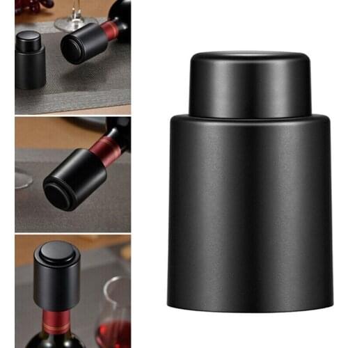 Silica Gel Press-type Fresh-keeping Vacuum Wine Stopper Good Sealing Performance Compact Convenient Reusable Wine Stopper