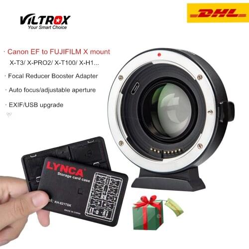 Viltrox EF-FX2 Focal Reducer Booster Auto-focus Lens Adapter 0.71x for Canon EF Lens To FUJIFILM X-T3 X-PRO2 X-T100 X-H1 X-A20