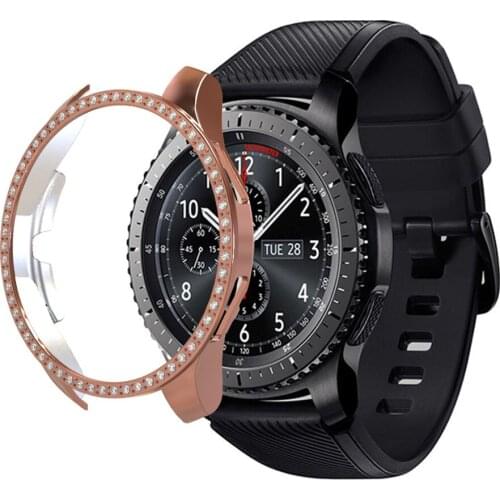 Screen Protective Cace for Samsung Galaxy Watch 42mm 46mm Watch Cover gear S3 Frontier Diamond Cases Women Shell Accessories