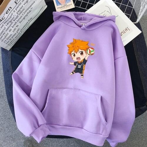 Women Volleyball Manga Haikyuu hoodie Harajuku kawaii pullover sweatshirt cartoon print anime aesthetic hoodie streetwear top