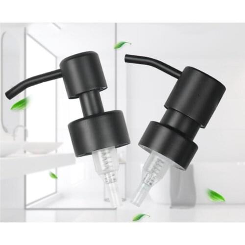 1PC Stainless Steel Matt Black Bottle Pump Shower Nozzle Pump Head Shampoo Press Pump Sanitizer Spray Nozzle