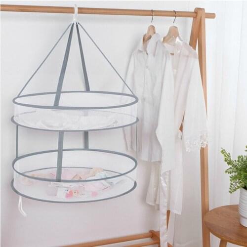 1pc Foldable Clothes Drying Net Basket Windproof Socks Underwear Sweater Drying Nets Hanging Clothing Drying Basket Organizer U3