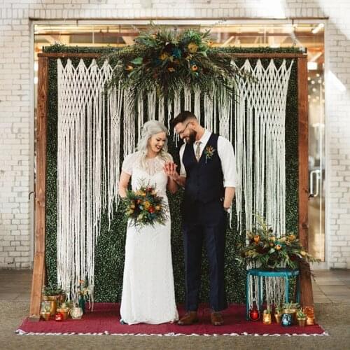 180cm x 210cm Large Macrame Yarn Hanging Wedding Backdrop