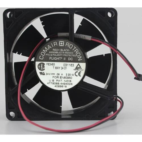 Comair Rotron FE24B3 DC 24V 0.09A 80x80x25mm 2-Wire Server Cooling Fan