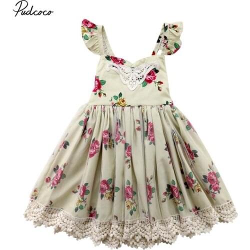 2019 Brand New Flower Girls Dress Kid Floral Lace Sleeveless Tulle Pageant Wedding Formal Party Tutu Gown Princess Sundress 1-6Y