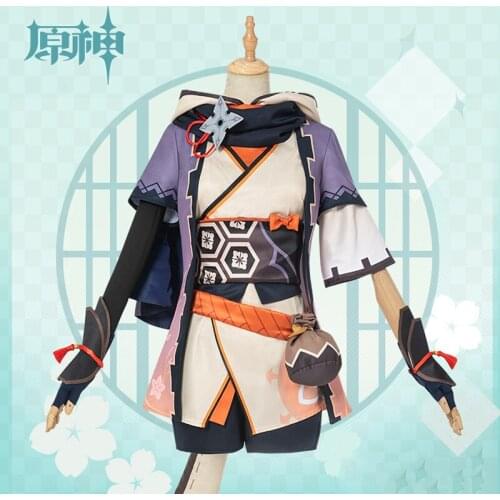 2021 Game Genshin Impact Cos Sayu Cute Cosplay Anime Cos With Tail Full Set Female Party Costume H