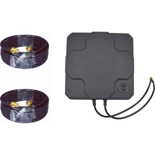 4G LTE outdoor MIMO antenna LTE dual polarization panel antenna + 2pcs SMA Male to Female RG58 Cable