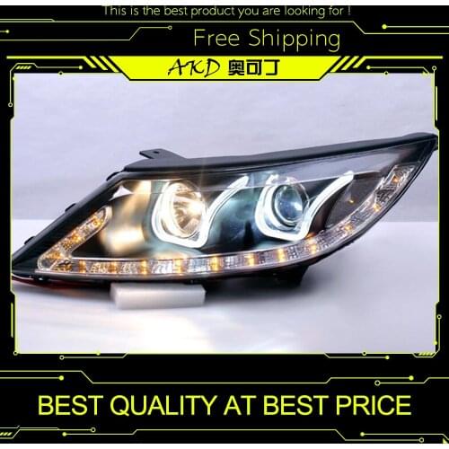 AKD Car Styling for Kia Sportage R Headlights 2011-2014 Sportage LED Headlight LED DRL Bi Xenon Lens High Low Beam Parking