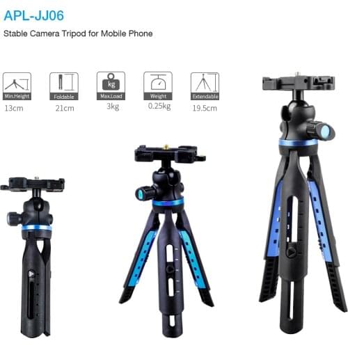 APEXEL 2 in 1 Portable Stretch Handheld Mini Tripod Selfie Stick Camera Phone Tripod For Gopro xiaomi iPhone Smartphone