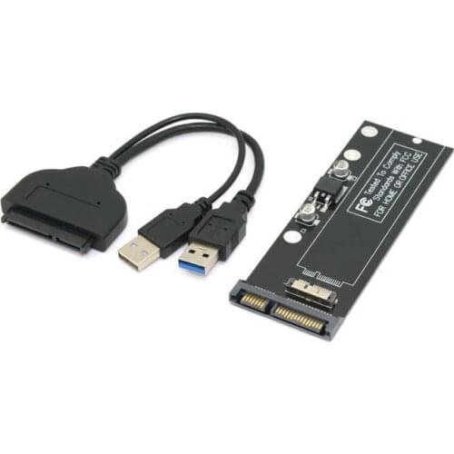 CYDZ USB 3.0 to 2010 2011 12+6pin SSD HDD to SATA 22Pin Hard Disk Cartridge Drive for Air A1369 A1370 SSD