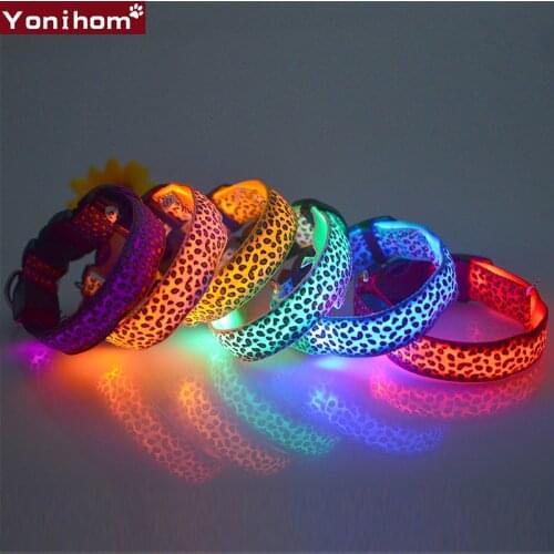 Electric Collar for Dogs Puppy Pet LED Luminous Dog Collar for Dogs Cat Chihuahua Night Safety Flashing Glowing LED Dog Necklace