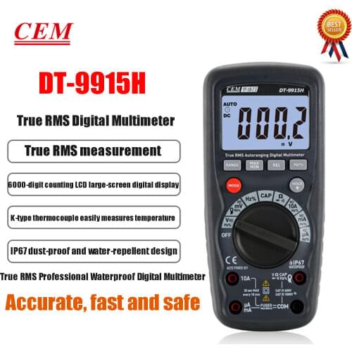 CEM DT-9917 Multimeter Digital High Precision Digital Display Current and Voltage Test Capacitance Measurement Waterproof