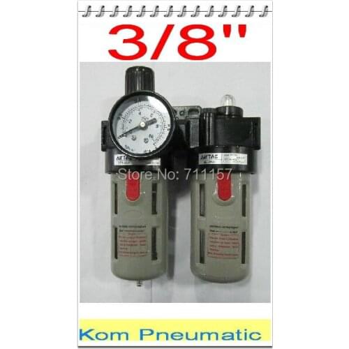 BFC3000 3/8" Air Filter Regulator Combination Lubricator FRL Union Treatment BFR3000 + BL3000