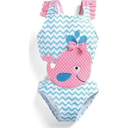 Ircomll Baby Swimsuit 2021 Toddler Baby Gilrs Summer Swimwear Infant Kids Cute Whale Swimsuit Wetsuit Bath Suit For 1-7 Year