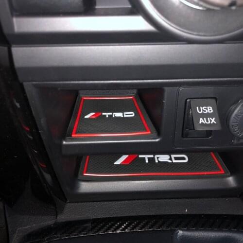 LHD! For Toyota 4Runner 2010-2021 Colorful TRD Car Door Groove Gate Slot Cup Anti-Slip Mat Pads Kit Set 24
