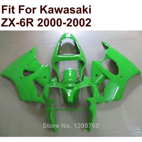 Hot sale fairings for Kawasaki ZX6R lime green 2000 2001 2002 Ninja ZX 6R 636 00 01 02 fairing kit CN46