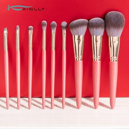 10pcs Synthetic Hair High Quality Makeup Brush Sets Soft Bristles Cosmetic Kit Powder Lip Blending Eye Shadow Brushes Tools