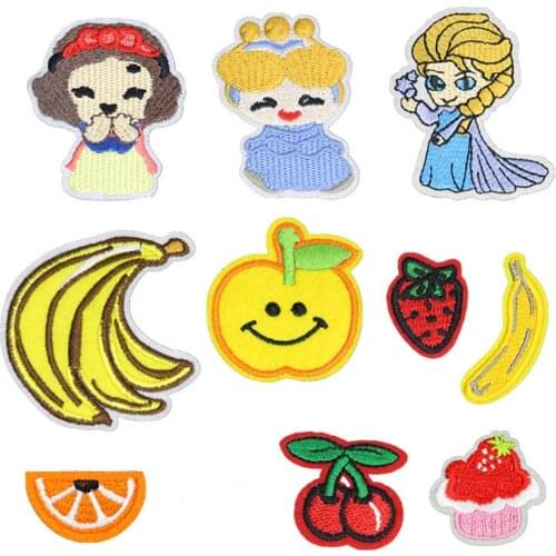 Cherry Doll Cartoon Patches Cap Shoe Iron On Embroidered Appliques DIY Apparel Accessories Patch For Clothing Fabric Badges