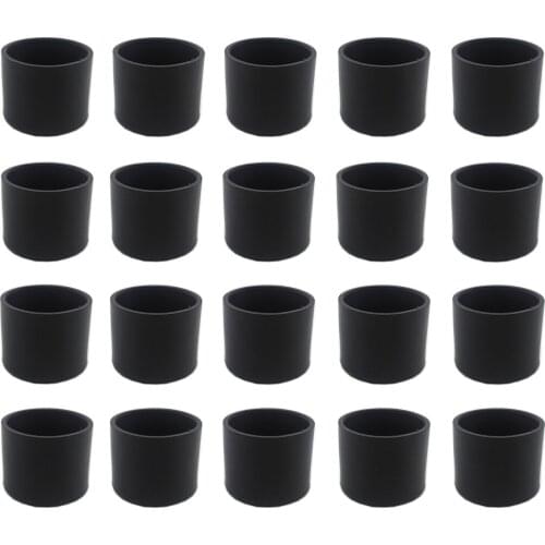 Rubber Chair Leg Caps,Furnigear Chair Leg Tips Caps Non-Slip Rubber Leg Tips,Chair Leg Floor Protectors Round Black 20pcs