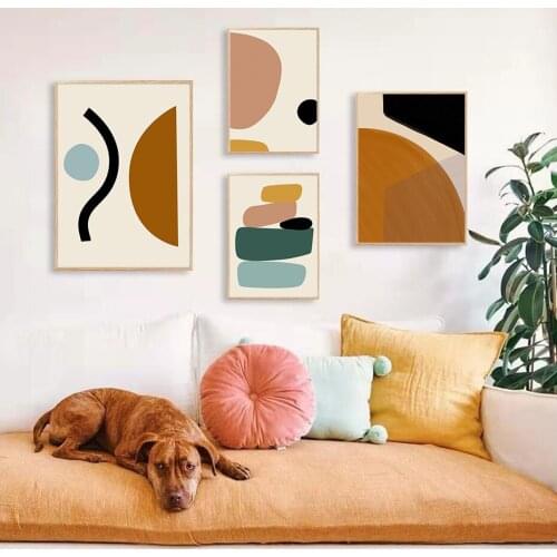 Self-adhesive Wall Stickers Graphic Texture Poster Wall Art Posters and Prints Pictures for Living Room Home Decorations