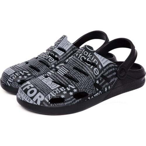 Summer Mens Garden Clogs Camouflage Printing Clog Casual EVA Injection Sandal Male Beach Slippers Water Pool Swimming Shoes