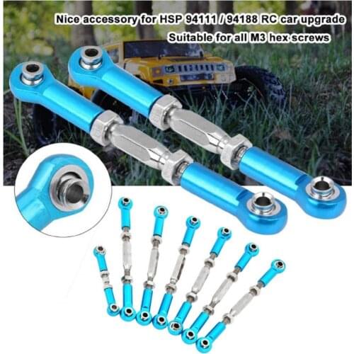 7Pcs/Set Servo Linkage Anti-corrosion Heavy Duty Resistant Turnbuckle Steering Rod Camber Link for Traxxas Slash 2WD 1935 3139A