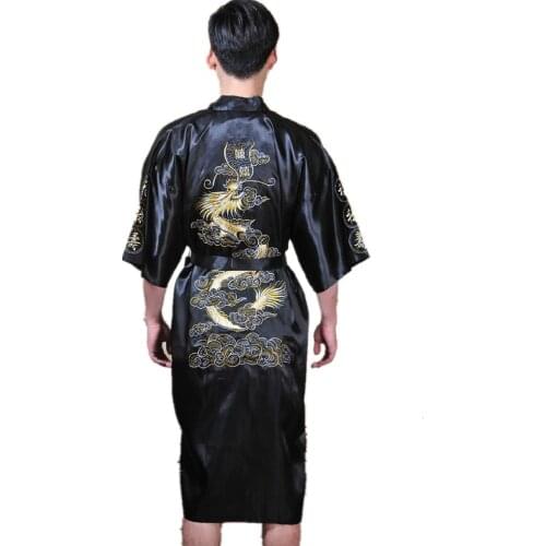 Shanghai Story Men's Bathrobes With Embroidery