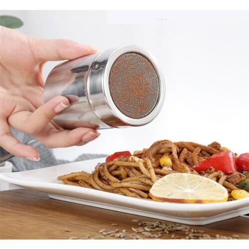 1pc Stainless Steel Chocolate Shaker Cocoa Flour Icing Sugar Powder Coffee Sifter Lid Shaker Cooking Tools Coffee Accessories