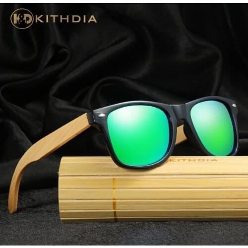 KITHDIA Bamboo Wood Sunglasses Polarized Men Women Brand Designer Sport Goggles Mirror Sun Glasses Shades lunette oculos de sol