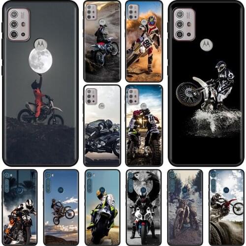 Moto Cross motorcycle sports Case For Moto One Fusion Hyper Edge E6s Capa Shell for Moto G30 G10 Power G9 Play G8 Lite G Stylus