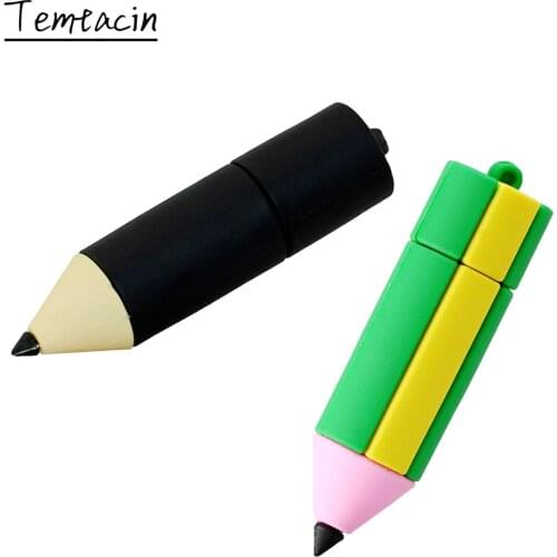 USB Flash Drive Stationery Creative Gifts Pencil Pen Pendrive mini U disk 16GB 8GB Cle USB 32GB 128 256 GB Pendrive Memory Stick