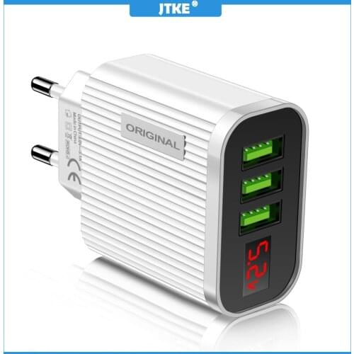 JTKE USB Charging Chargers EU Plug Fast Charging Adapter 5V 3.1A For iPhone 11 Samsung Smart Mobile Phone Universal Fast USB