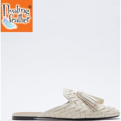 New Women Slipper Pearl Slippers Flat With Indoor Spring Shoes For Female ZA Shoes