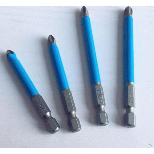 2pcs Magnetic Hex Shank anti-skid Cross Head Screwdriver batch nozzle head PH2*65mm PH2*70mm PH2*90mm PH3*90mm