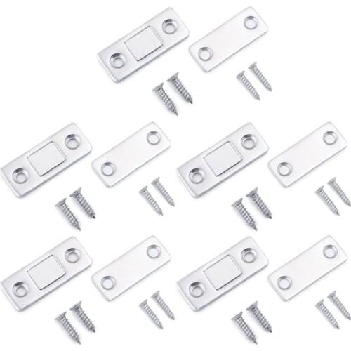 5 Set Stainless Steel Magnetic Door Catch Heavy Duty Magnet Latch Cabinet Catch C90A