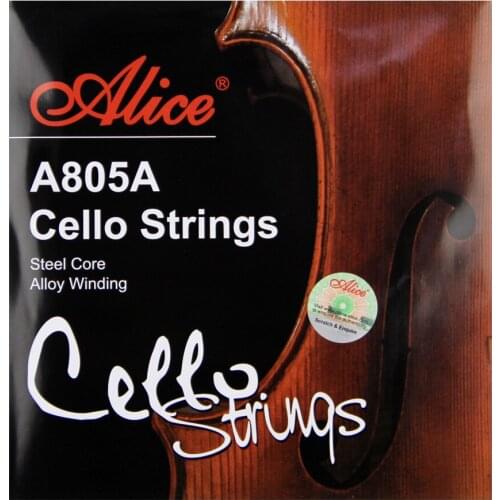 Alice A805A Cello Strings Steel Core Nickel Chromium Wound Nickel-Plated Ball-End