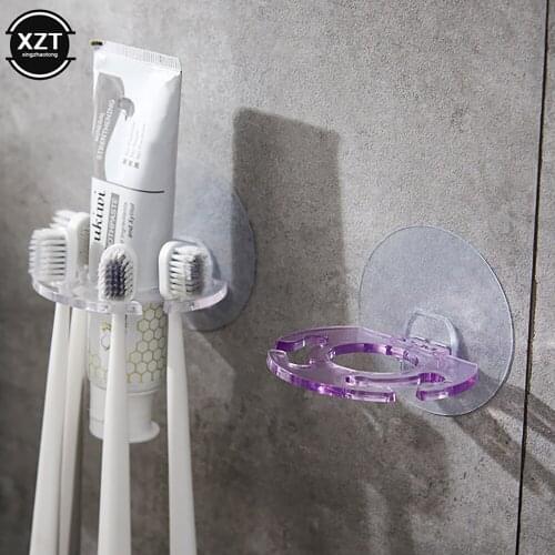 Toothbrush Holder Shaver Toothpaste Storage Rack Self-adhesive Toiletries Storage Organizer Kitchen Bathroom Accessories Tools