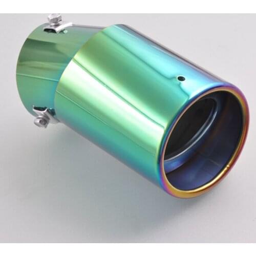 For Universal Adjustable Colorful Exhaust Muffler Tail Tip Pipe 58-70mm Inner Dia [QPA134]